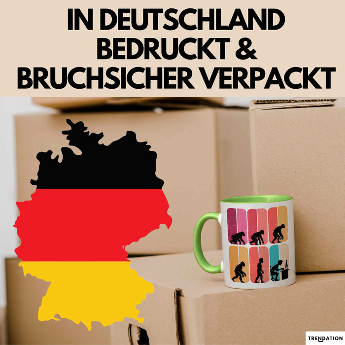 Gamer PC Gaming Liebhaber Tasse Geschenk Lustige Geschenkidee Spruch Gamer Evolution Grün Trendation