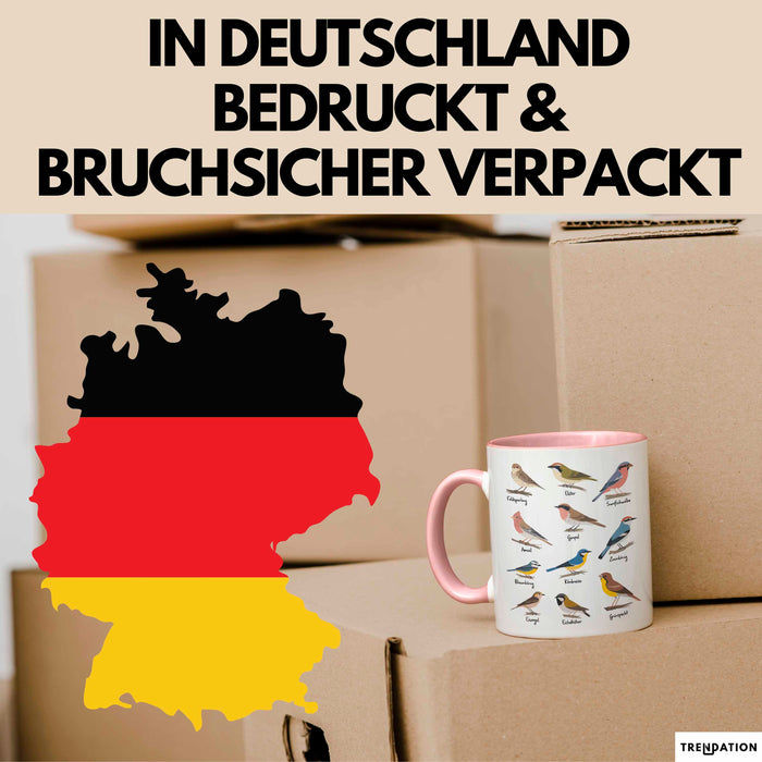 Garten Vögel Tasse Geschenk Lustige Geschenkidee Spruch Rosa Trendation