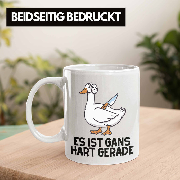 Dank Meme Tasse Ganz Gans Besitzer Wortspiel Es Ist Gans Hart Gerade Geschenkidee Depressionen Weiß Trendation