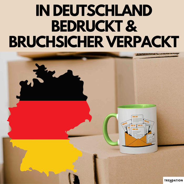 E Mail Marketer Tasse Geschenk Lustige Geschenkidee Spruch Für Inbox Strategen Grün Trendation