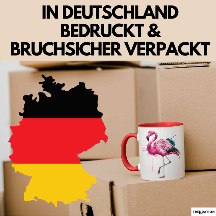 Flamingo Tier Tasse Geschenk Lustige Geschenkidee Spruch Rot Trendation