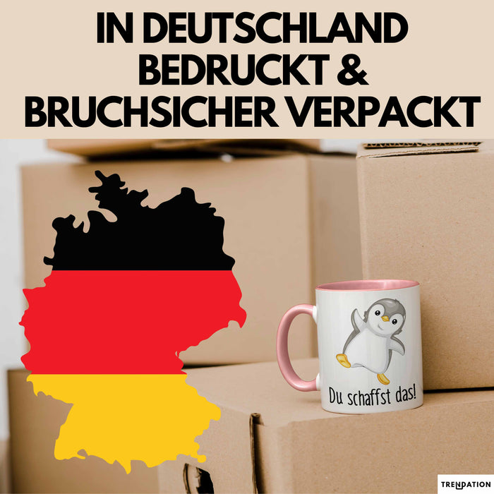Mut Lustige Tasse Geschenk Süßer Pinguin Design Kaffeebecher Rosa Trendation