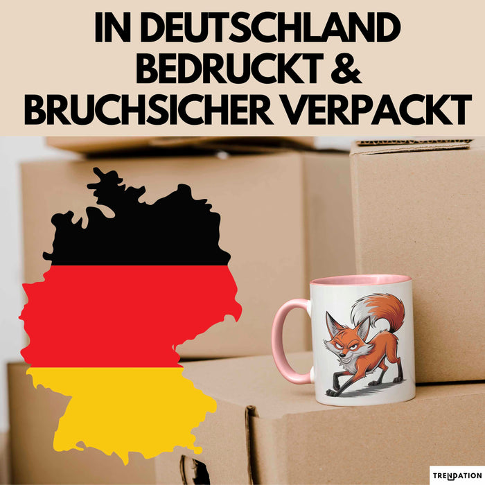 Fuchs Liebhaber Tasse Geschenkidee Schlauer Tierfan Geschenkidee Lustig Rosa Trendation