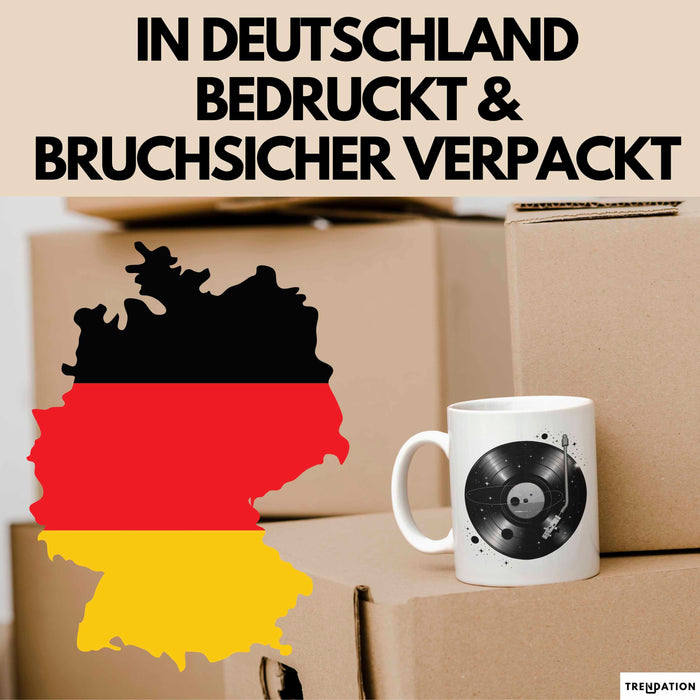 Vinyl Schallplatten Musikliebhaber Musiker Tasse Geschenk Lustige Geschenkidee Spruch Weiß Trendation