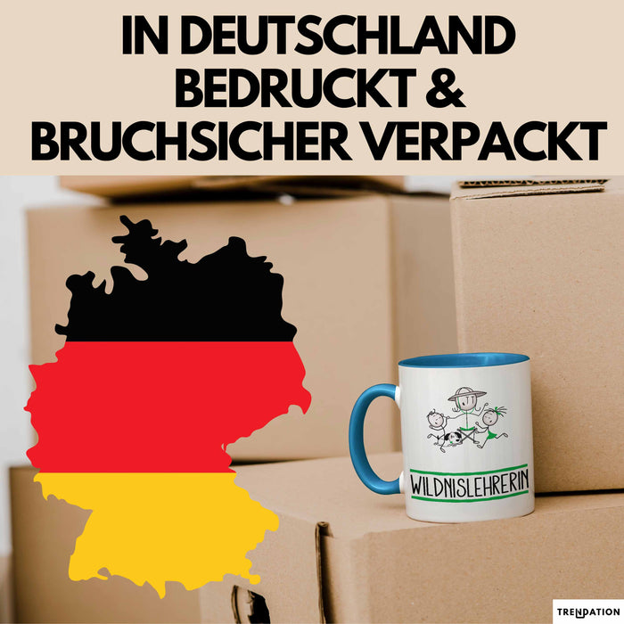 Geschenk für Wildnislehrerin Tasse Lustige Geschenkidee Geburtstag Ich Bin Wildnislehrerin Ich Darf Das Blau Trendation
