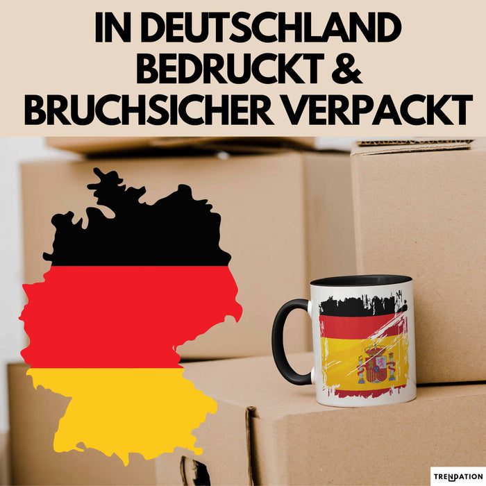 Deutsch Spanier Tasse Geschenk Lustiger Becher Geschenkidee Spanien Kaffee-Becher Trendation