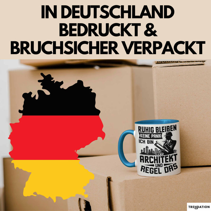 Architekt Tasse Geschenk Ruhig Bleiben Ich Bin Architekt Und Regel Das Geschenkidee Blau Trendation