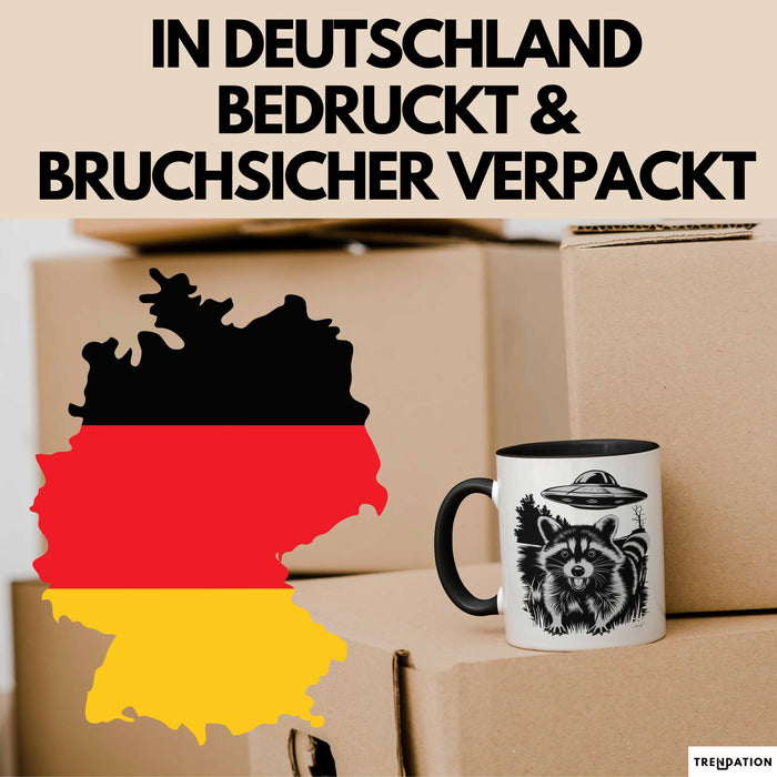 UFO Aliens Tasse Geschenk Waschbär Alien Sci Fi Liebhaber Trendation