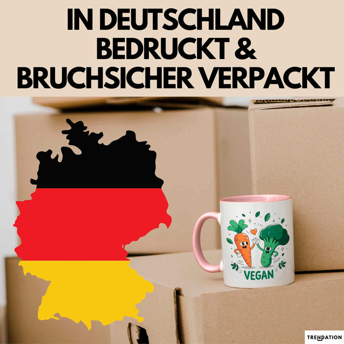 Veganer Tasse Geschenk Lustige Geschenkidee Spruch Für Pflanzliche Ernährung Fans Rosa Trendation