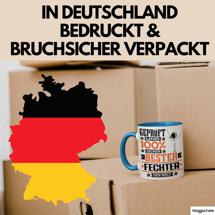 Fechter Geschenk Lustiger Spruch für Fechter Geschenkidee Bester Fechter Der Welt Blau Trendation
