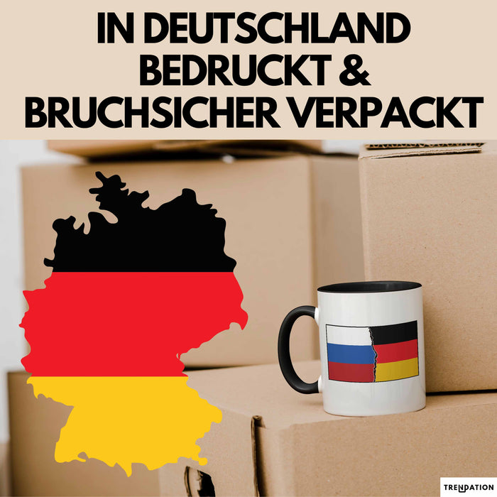 Russe Tasse Geschenk Russland Deutschland Flagge Geschenkidee Trendation