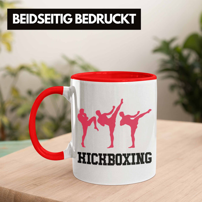 Kickboxing Tasse Geschenk Kampfsportler Geschenkidee Geburtstag Weihnachten Rot Trendation