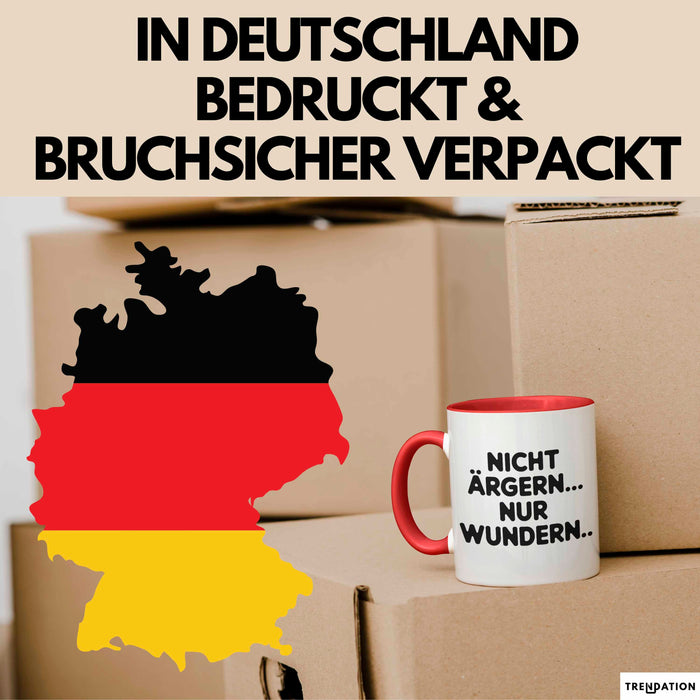 Sarkasmus Sarkastisch Tasse Geschenk Lustige Geschenkidee Spruch Nicht Ärgern Nur Wundern Rot Trendation