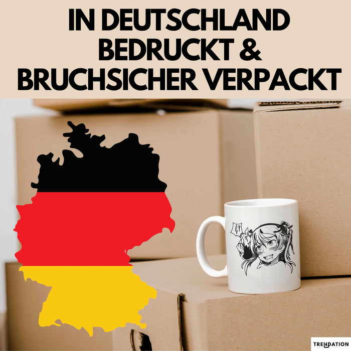 Anime Manga Mädchen Tasse Geschenk Lustige Geschenkidee Weiß Trendation