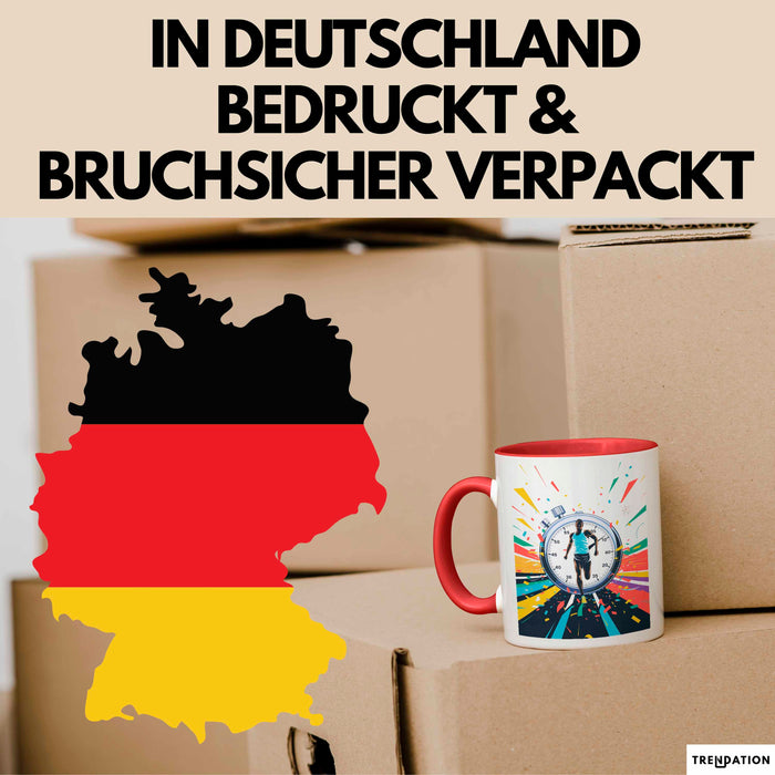 Läufer Tasse Geschenk Lustige Geschenkidee Spruch Für Ziel Linien Jäger Rot Trendation