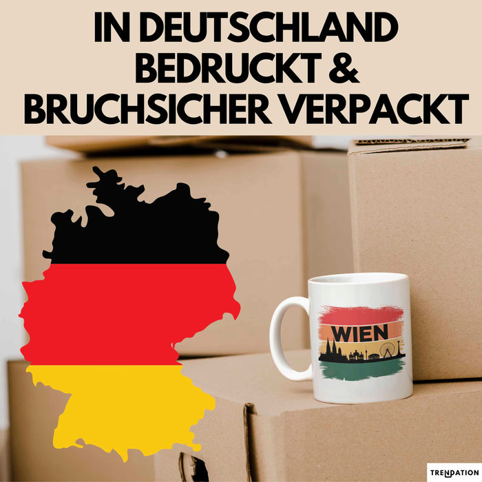 Österreich Wien Wienerisch Tasse Geschenk Lustige Geschenkidee Spruch Weiß Trendation