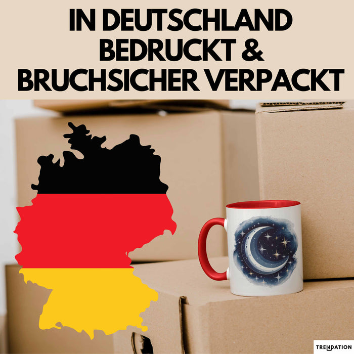 Astronomie Tasse Geschenkidee für Sternengucker Spruch Rot Trendation