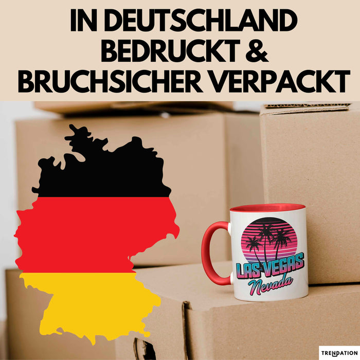Las Vegas Nevada USA Tasse Geschenk Lustige Geschenkidee Spruch Rot Trendation