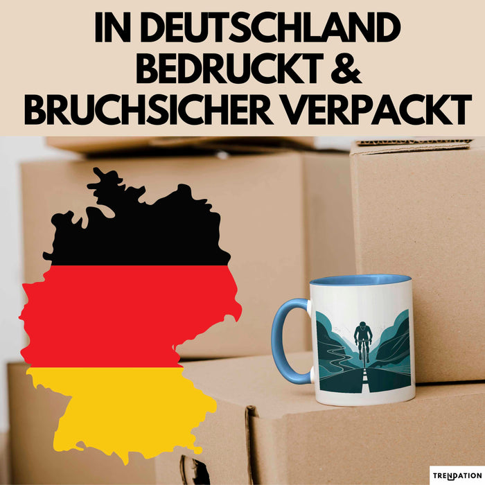Radfahrer Tasse Geschenk Lustige Geschenkidee Spruch Für Straßen Fahrer Blau Trendation