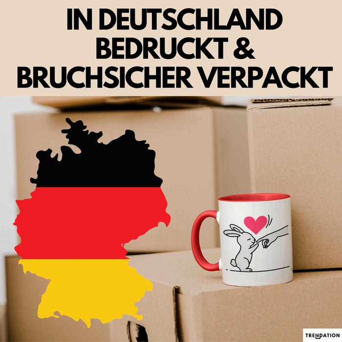 Kaninchen Hase Tierliebhaber Tasse Geschenk Lustige Geschenkidee Spruch Rot Trendation