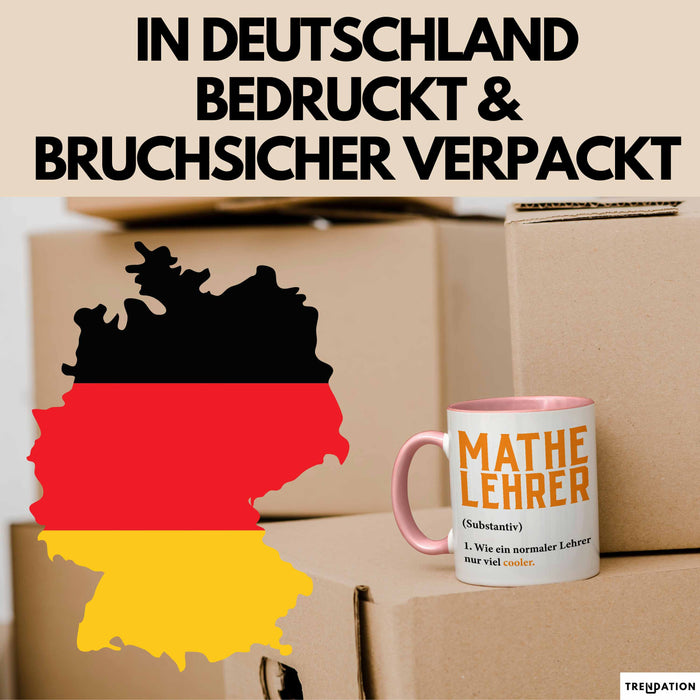 Mathematiklehrer Unterricht Tasse Geschenk Lustige Geschenkidee Spruch Mathe Lehrer Rosa Trendation