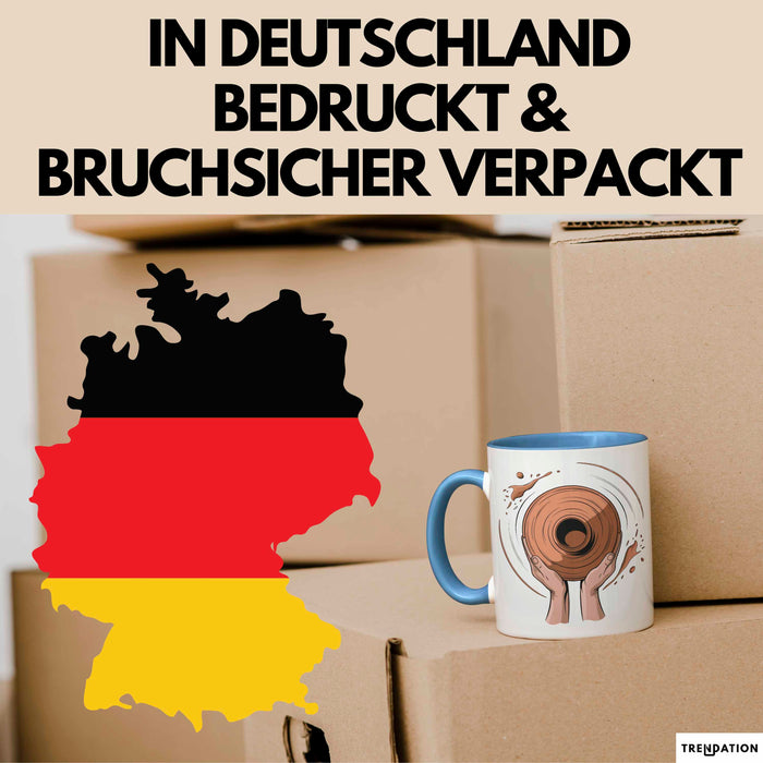 Töpfer Künstler Tasse Geschenk Lustige Geschenkidee Spruch Für Ton Kreative Blau Trendation