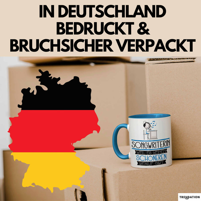 Songwriterin Weil Es Keinen Schöneren Beruf Gibt Tasse Geschenk für Eine Songwriterin Lustig Blau Trendation