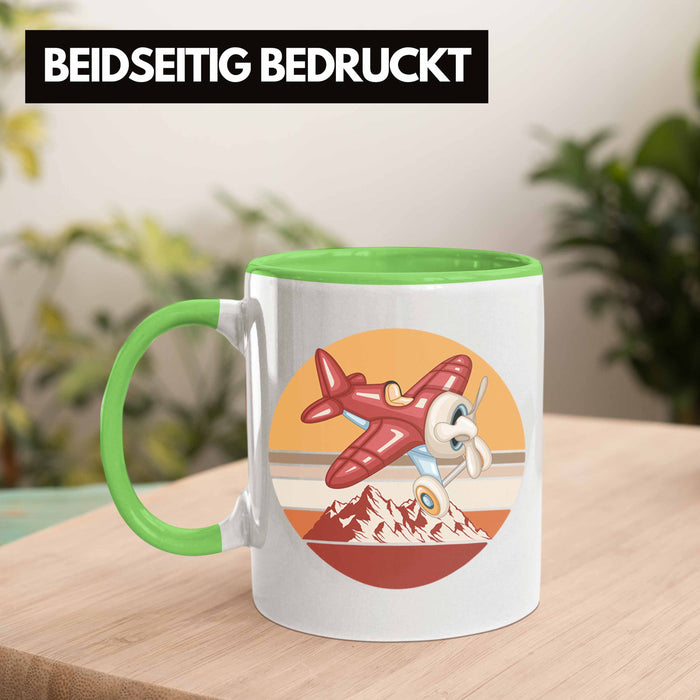 Segelflieger Tasse Geschenk Segelflieger Grün Trendation