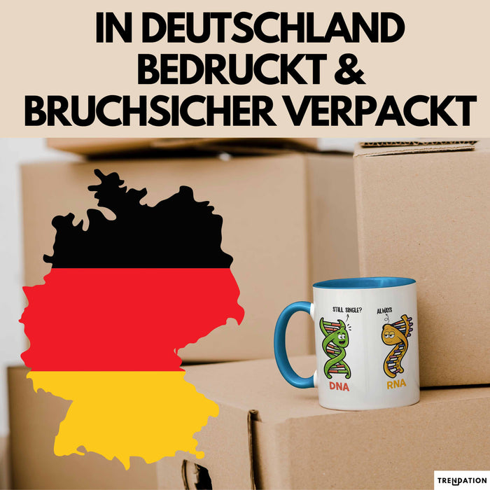 Naturwissenschaft Biologie Lehrer Biologe Tasse Geschenk Lustige Geschenkidee Spruch Immer Noch Single Blau Trendation