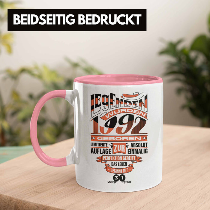 TRENDATION 30. Geburtstag Tasse Frau Mann Geschenk 30er Geschenkidee 30 Mutter Vater Rosa Trendation