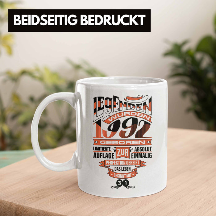 TRENDATION 30. Geburtstag Tasse Frau Mann Geschenk 30er Geschenkidee 30 Mutter Vater Weiß Trendation