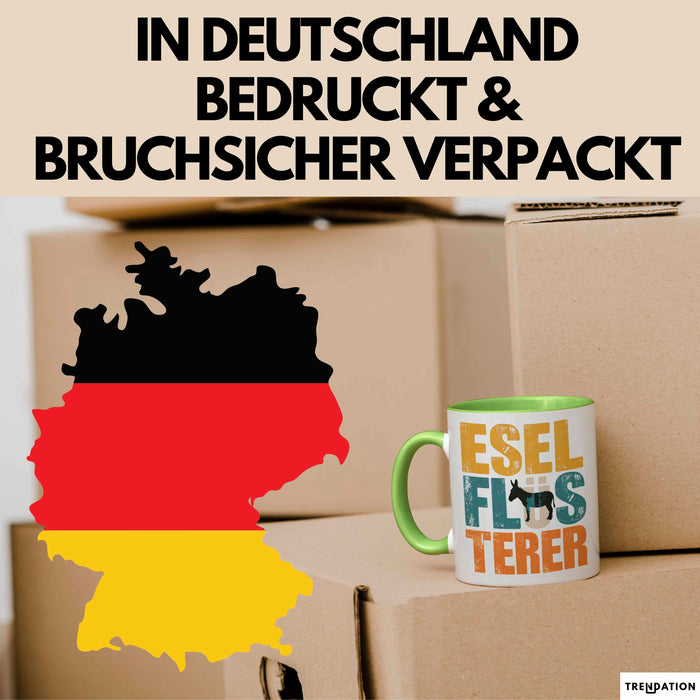 Eselbauer Esel Tier Tasse Geschenk Lustige Geschenkidee Spruch Esel Flüsterer Grün Trendation