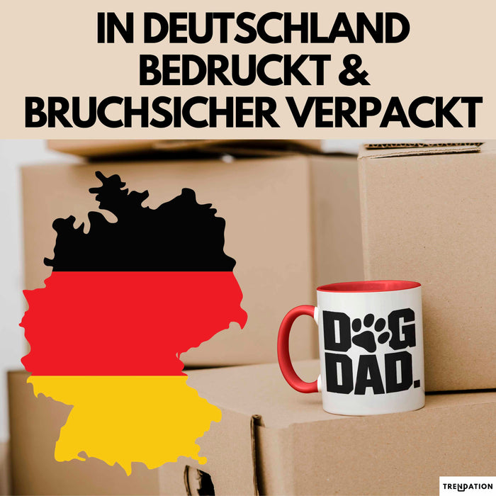 Hund Tierliebhaber Tasse Geschenk Lustige Geschenkidee Spruch Hunde Papa Rot Trendation