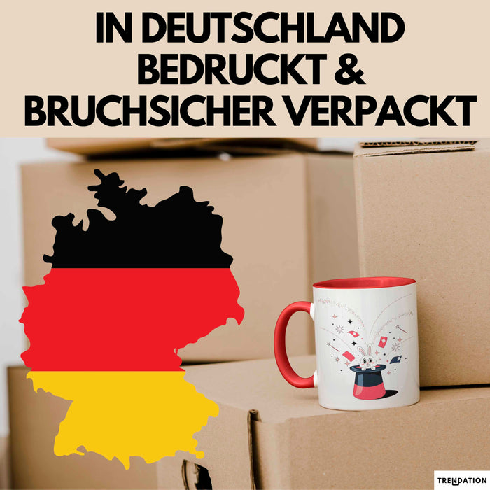 Zauberer Tasse Geschenk Lustige Geschenkidee Spruch Für Magie Fans Rot Trendation