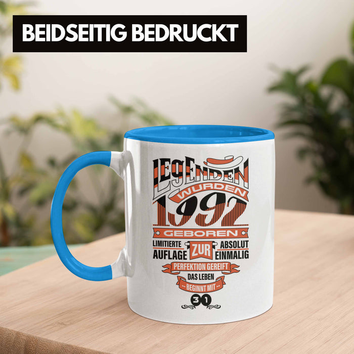 TRENDATION 30. Geburtstag Tasse Frau Mann Geschenk 30er Geschenkidee 30 Mutter Vater Blau Trendation