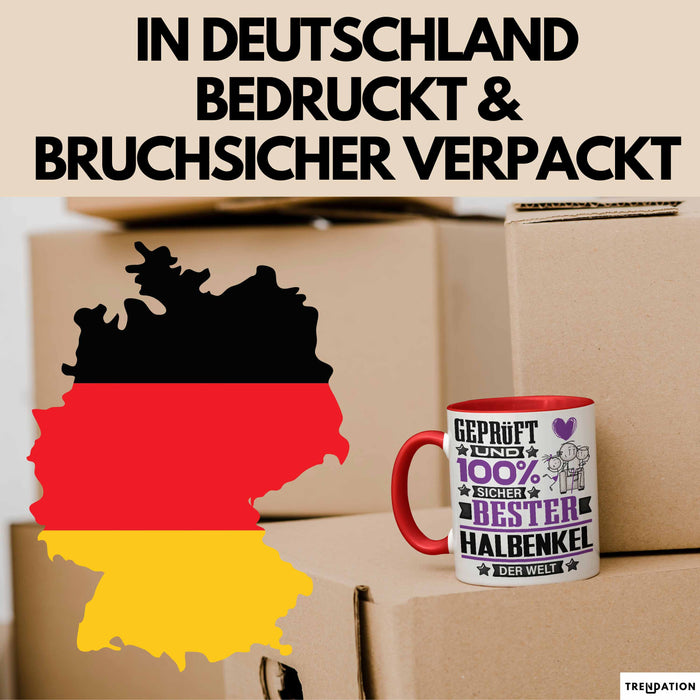 Halbenkel Geschenk Lustiger Spruch für Halbenkel Geschenkidee Bester Halbenkel Der Welt Rot Trendation