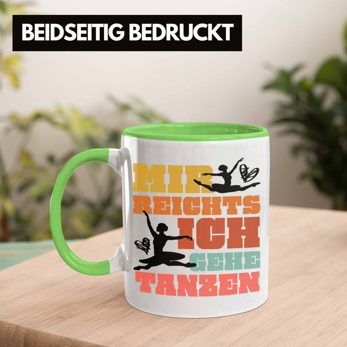 Trendation - Ballett Ballerina Tänzerin Tasse Mädchen Geschenk Frauen Tanzen Geschenkidee Kaffeetasse Grün Trendation