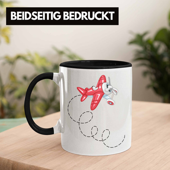 Segelflieger Tasse Geschenk Segelflieger Schwarz Trendation
