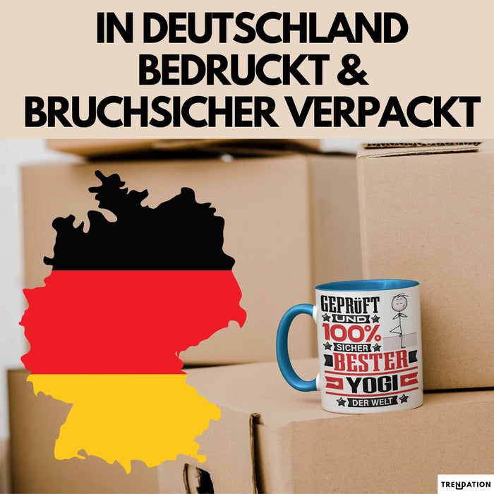 Yogi Geschenk Lustiger Spruch für Yogi Geschenkidee Bester Yogi Der Welt Blau Trendation