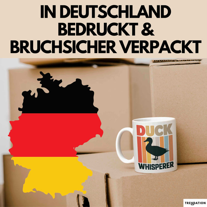 Quietscheente Tier Tasse Geschenk Lustige Geschenkidee Spruch Entenflüsterer Weiß Trendation