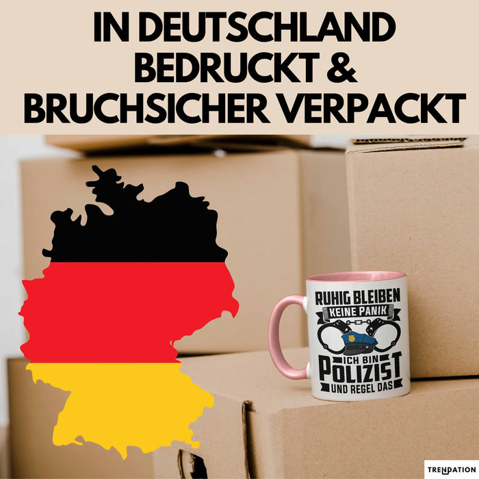Polizist Tasse Geschenk Ruhig Bleiben Ich Bin Polizist Und Regel Das Geschenkidee Polizei Rosa Trendation