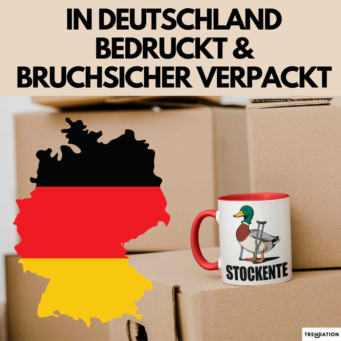 Stockente Tasse Geschenk Lustige Geschenkidee Spruch Stockente Rot Trendation