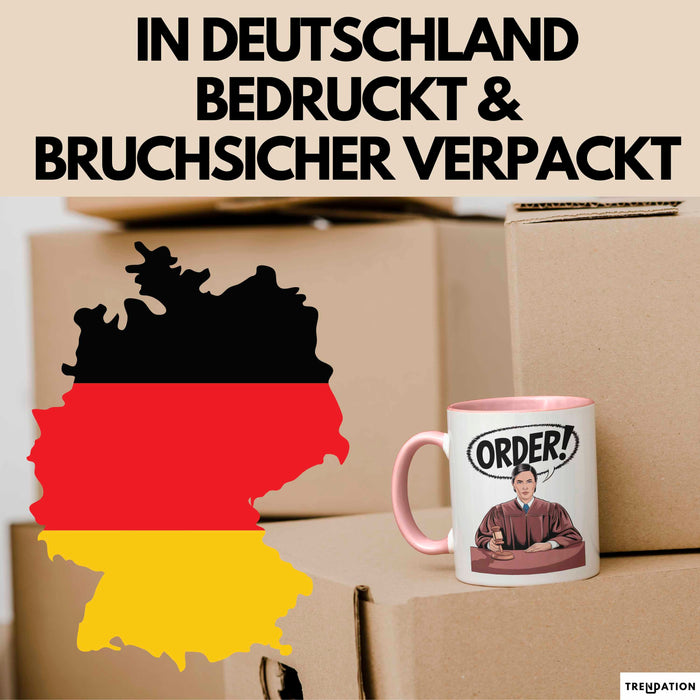 Richter Tasse Geschenk Lustige Geschenkidee Spruch Für Justiz Führungskräfte Rosa Trendation