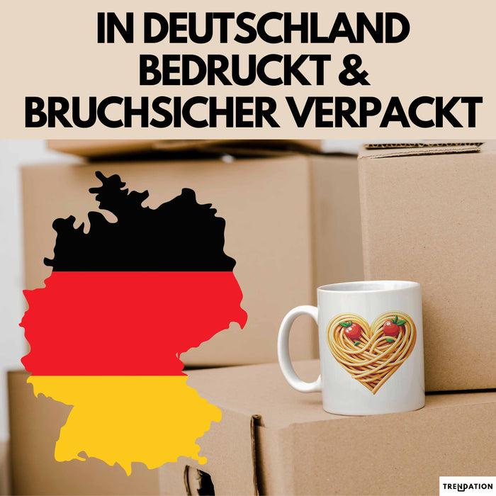 Spaghetti Tasse Für Frauen Und Männer Spaghetti-Liebhaber Herz Weiß Trendation