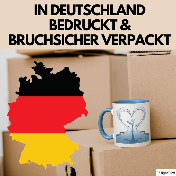 Eiskunstläufer Tasse Geschenk Lustige Geschenkidee Spruch Für Eis Künstler Blau Trendation