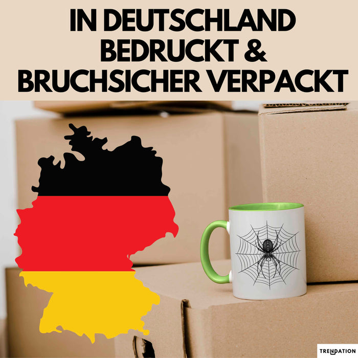 Spinne Vogelspinne Tier Tasse Geschenk Lustige Geschenkidee Spruch Grün Trendation