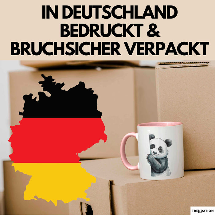 Süßer Panda Tasse Geschenk Lustige Geschenkidee Spruch Rosa Trendation