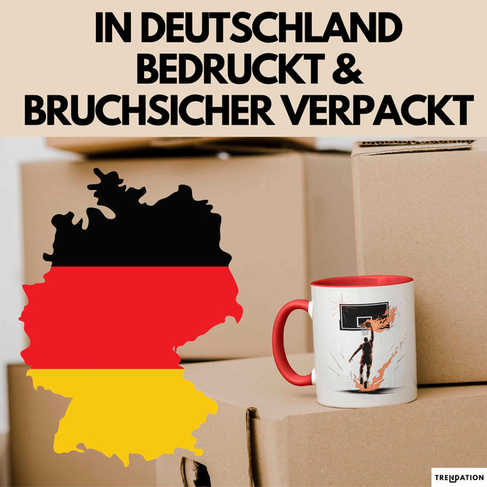 Basketballspieler Tasse Geschenk Lustige Geschenkidee Spruch Für Korb Liebhaber Rot Trendation