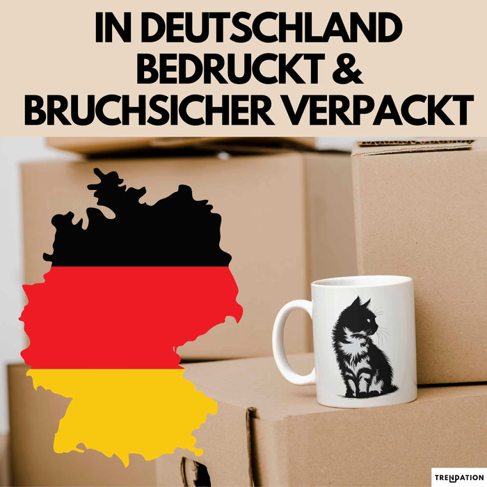 Katzen Tierliebhaber Tasse Geschenk Lustige Geschenkidee Spruch Weiß Trendation