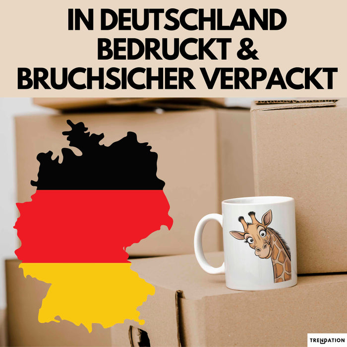 Sarkastische Giraffe Tasse Geschenk Lustige Geschenkidee Spruch Weiß Trendation